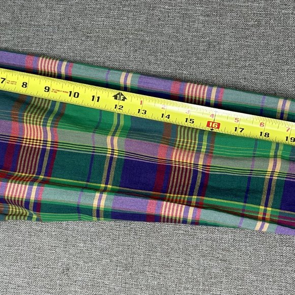 Ralph Lauren Button Down Shirt Men's L Green Colorful Plaid Preppy Casual - Picture 8 of 14